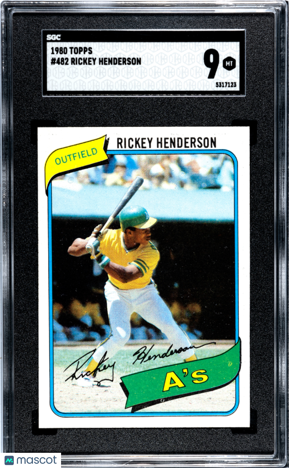 1980 Topps Rickey Henderson #482 SGC 9
