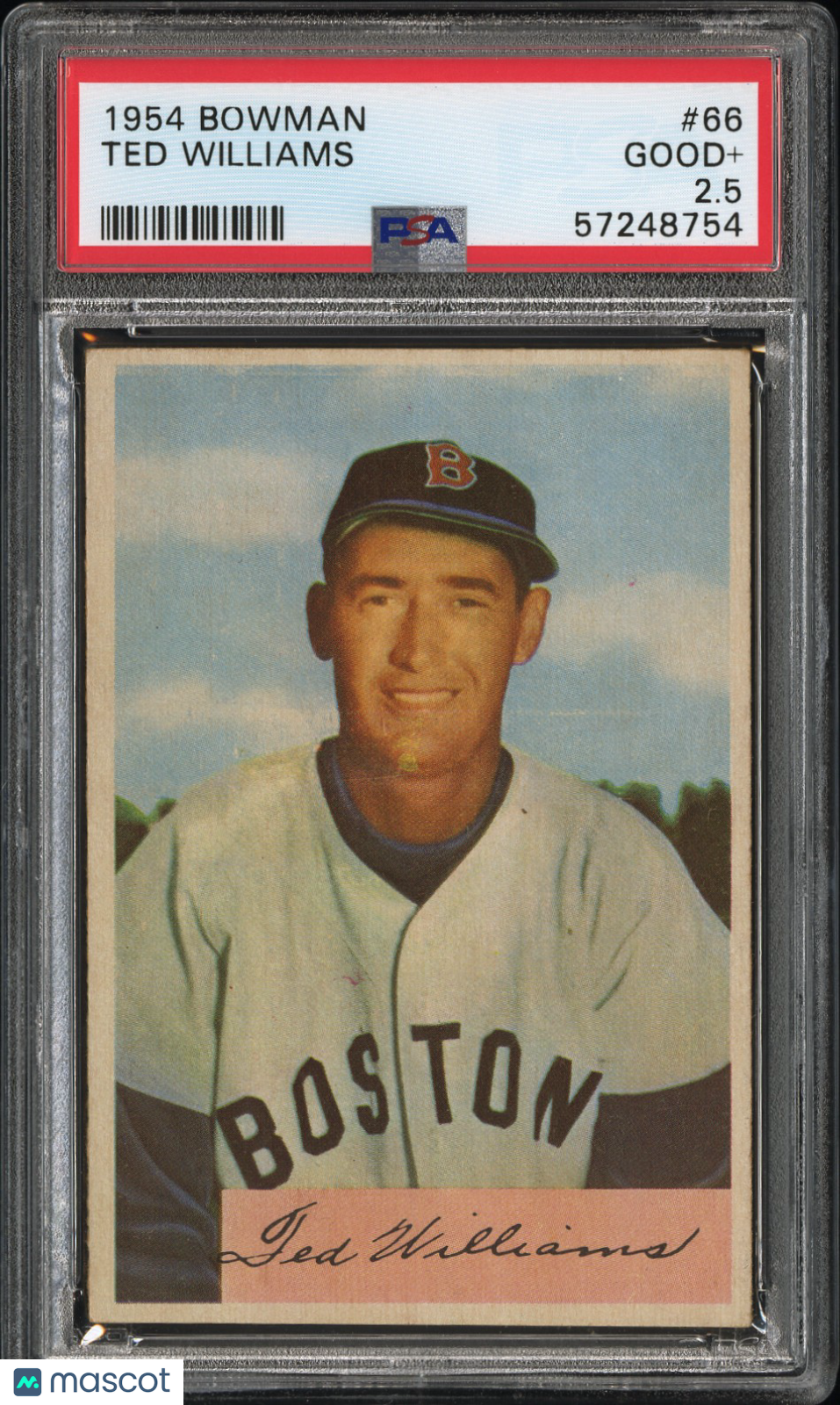 1954 Bowman Ted Williams #66 PSA 2.5