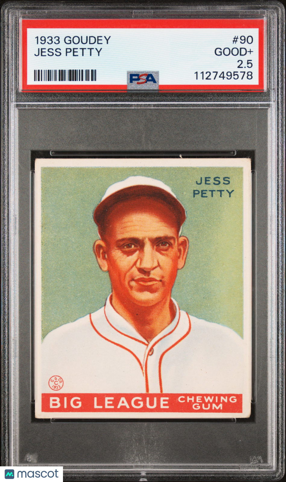 1933 Goudey Jess Petty #90 PSA 2.5