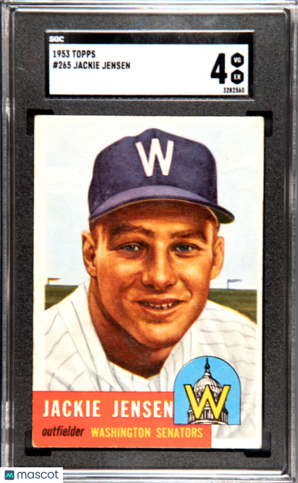 1953 Topps Jackie Jensen #265 SGC 4