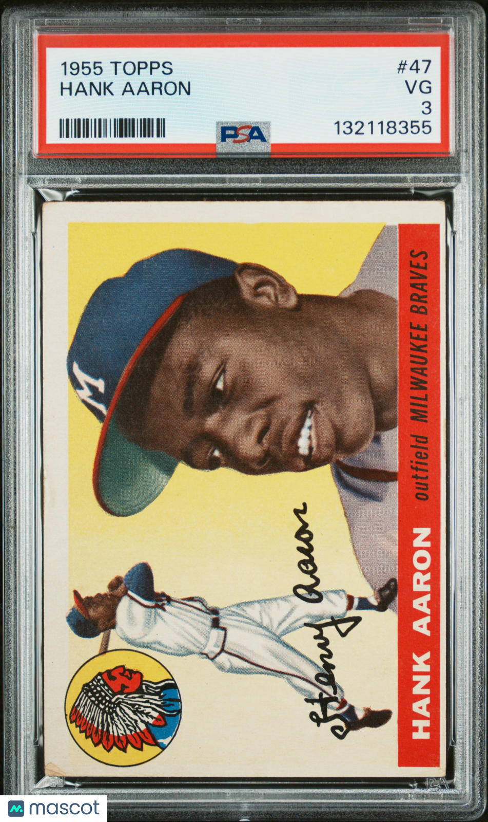 1955 Topps Hank Aaron #47 PSA 3