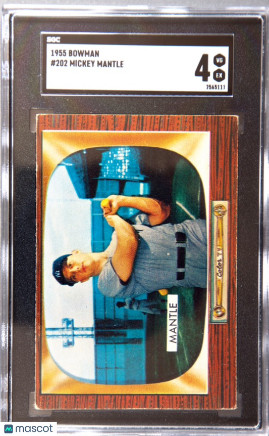 1955 Bowman Mickey Mantle #202 SGC 4