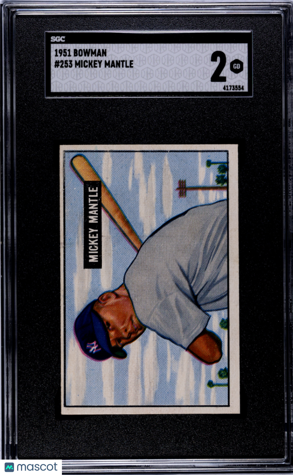 1951 Bowman Mickey Mantle #253 SGC 2