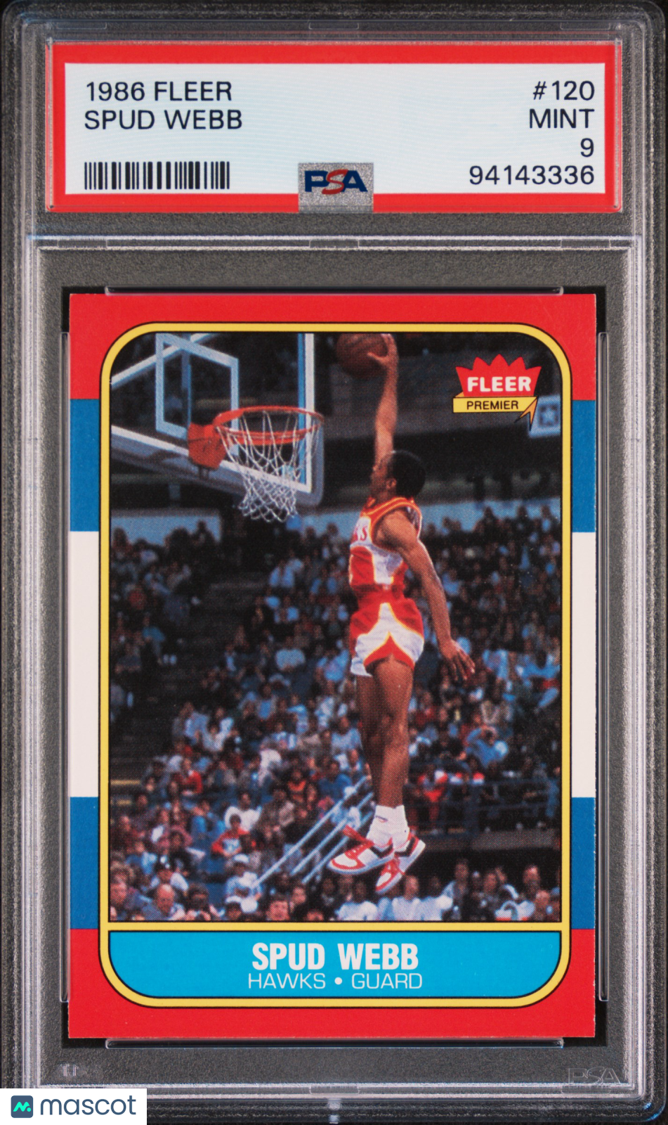 1986 Fleer Spud Webb #120 PSA 9