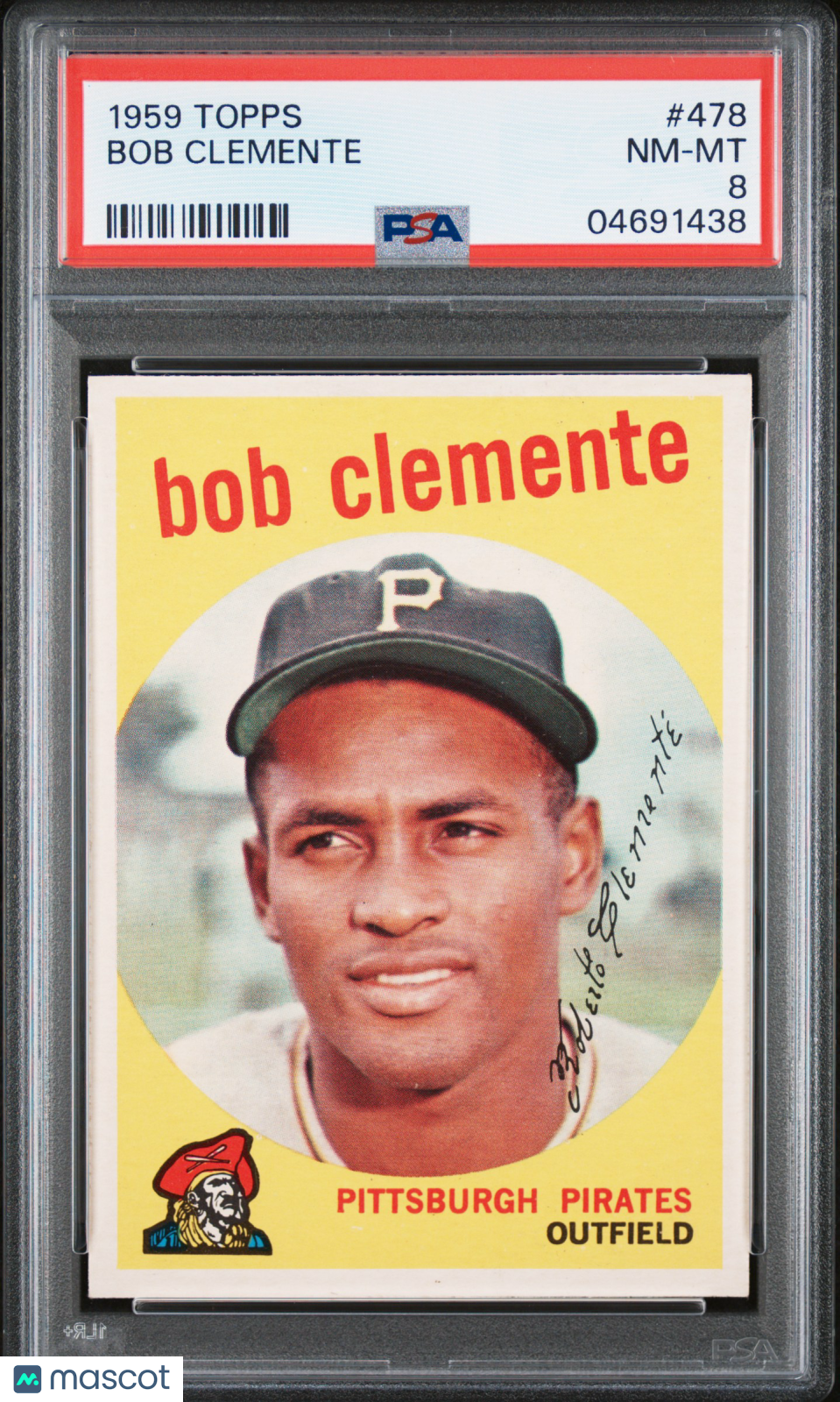 1959 Topps Bob Clemente #478 PSA 8