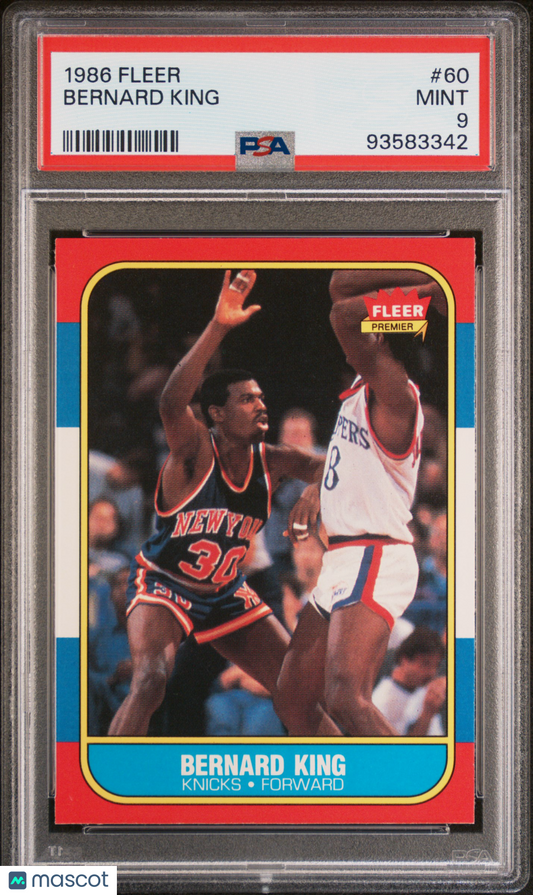 1986 Fleer Bernard King #60 PSA 9