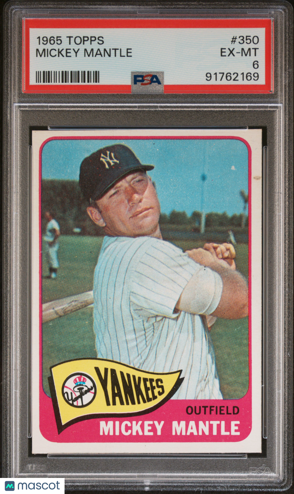 1965 Topps Mickey Mantle #350 PSA 6