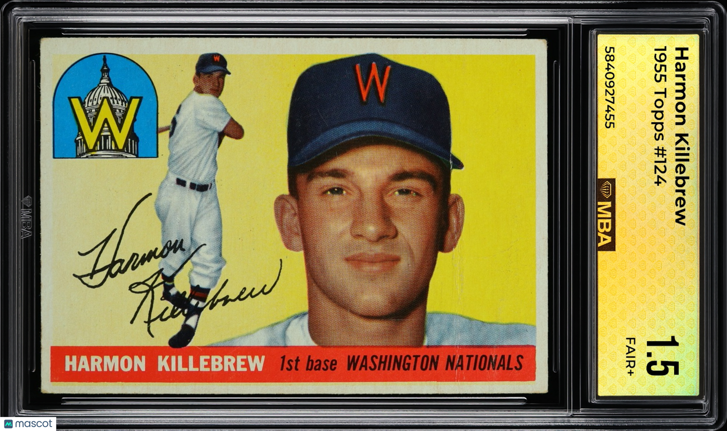1955 Topps Harmon Killebrew #124 MBA 1.5 RC