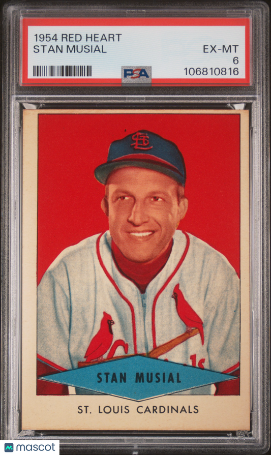 1954 Red Heart Stan Musial PSA 6