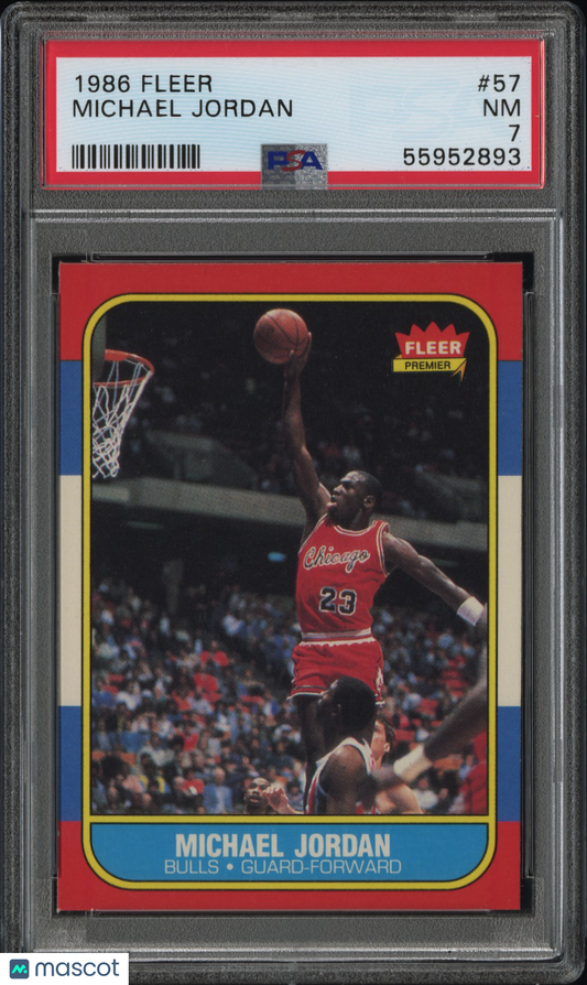 1986 Fleer Michael Jordan #57 PSA 7