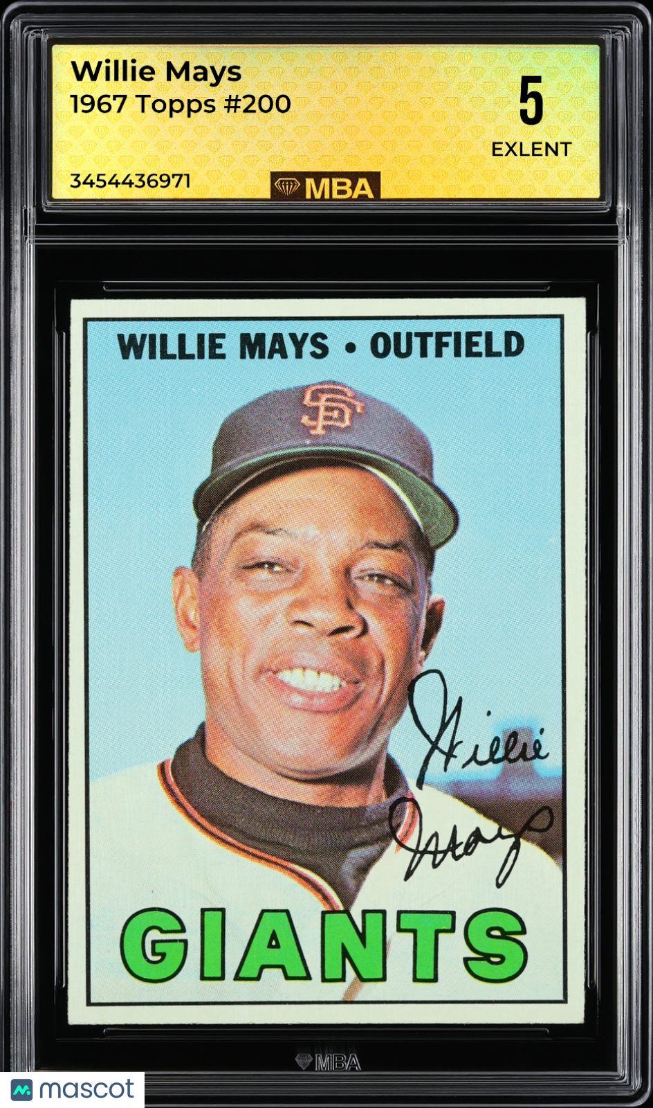 1967 Topps Willie Mays #200 MBA 5