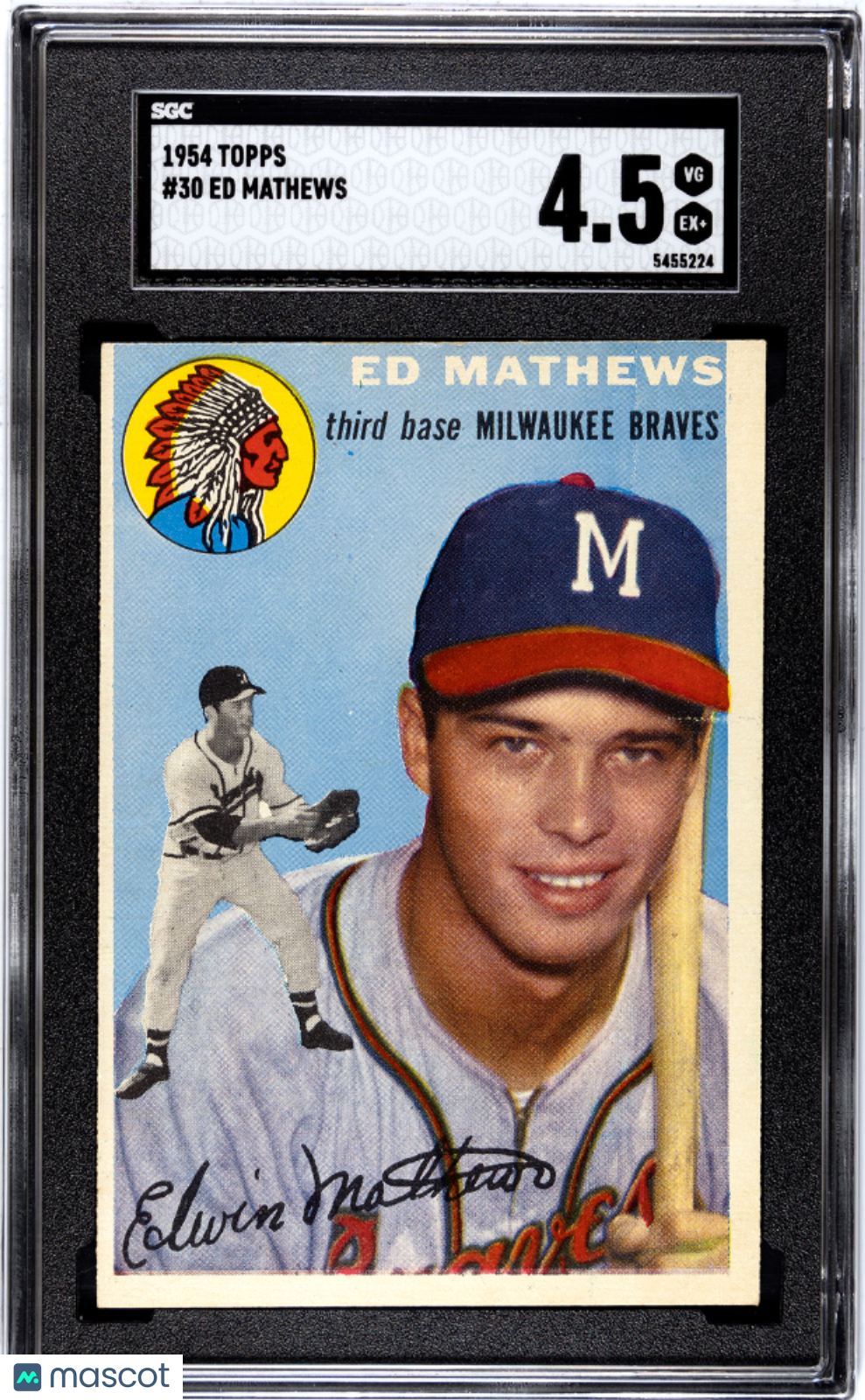 1954 Topps Ed Mathews #30 SGC 4.5