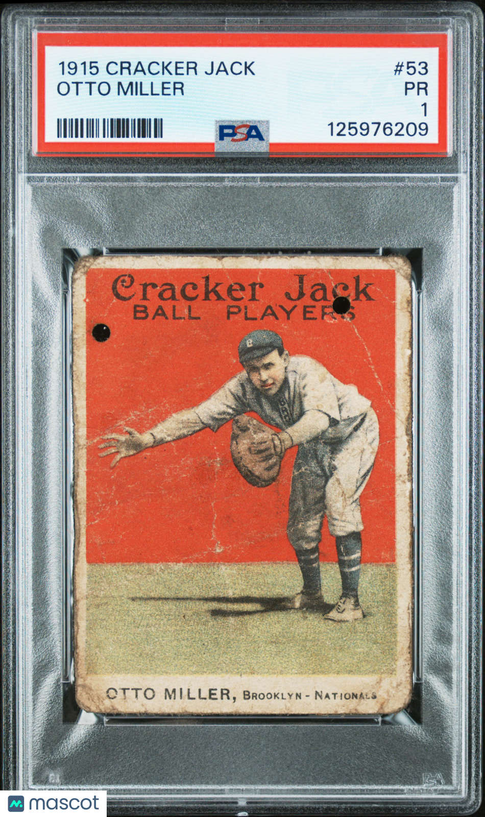 1915 Cracker Jack Otto Miller #53 PSA 1
