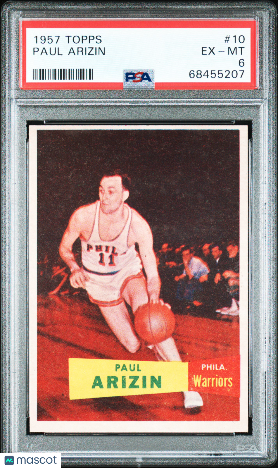 1957 Topps Paul Arizin #10 PSA 6