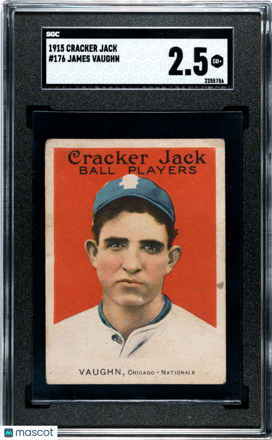 1915 Cracker Jack James Vaughn #176 SGC 2.5
