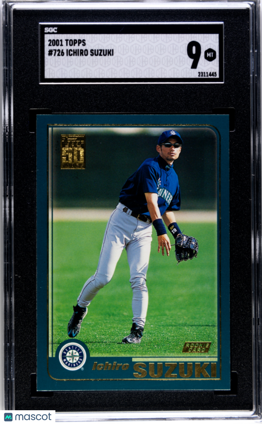 2001 Topps Ichiro Suzuki #726 SGC 9