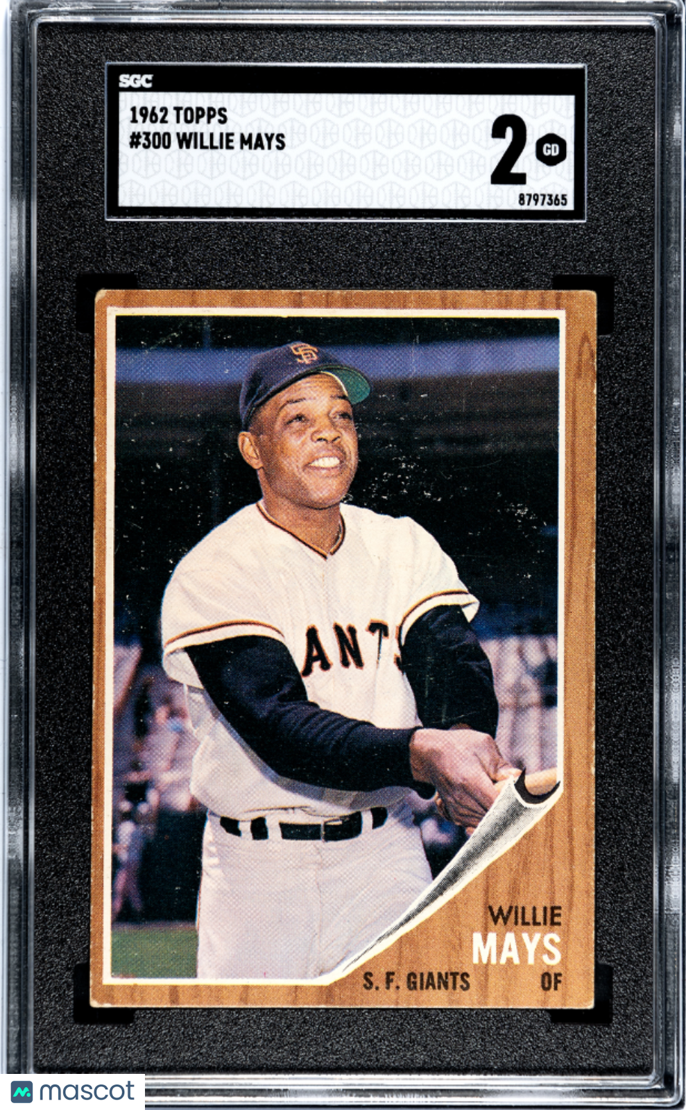 1962 Topps Willie Mays #300 SGC 2
