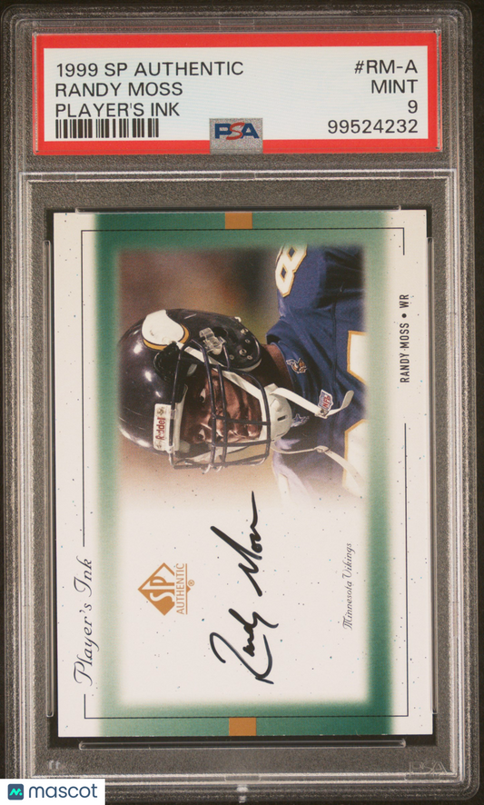 1999 SP Authentic Player's Ink Randy Moss #RM-A PSA 9