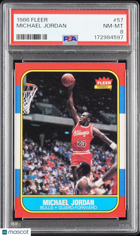 1986 Fleer Michael Jordan #57 PSA 8