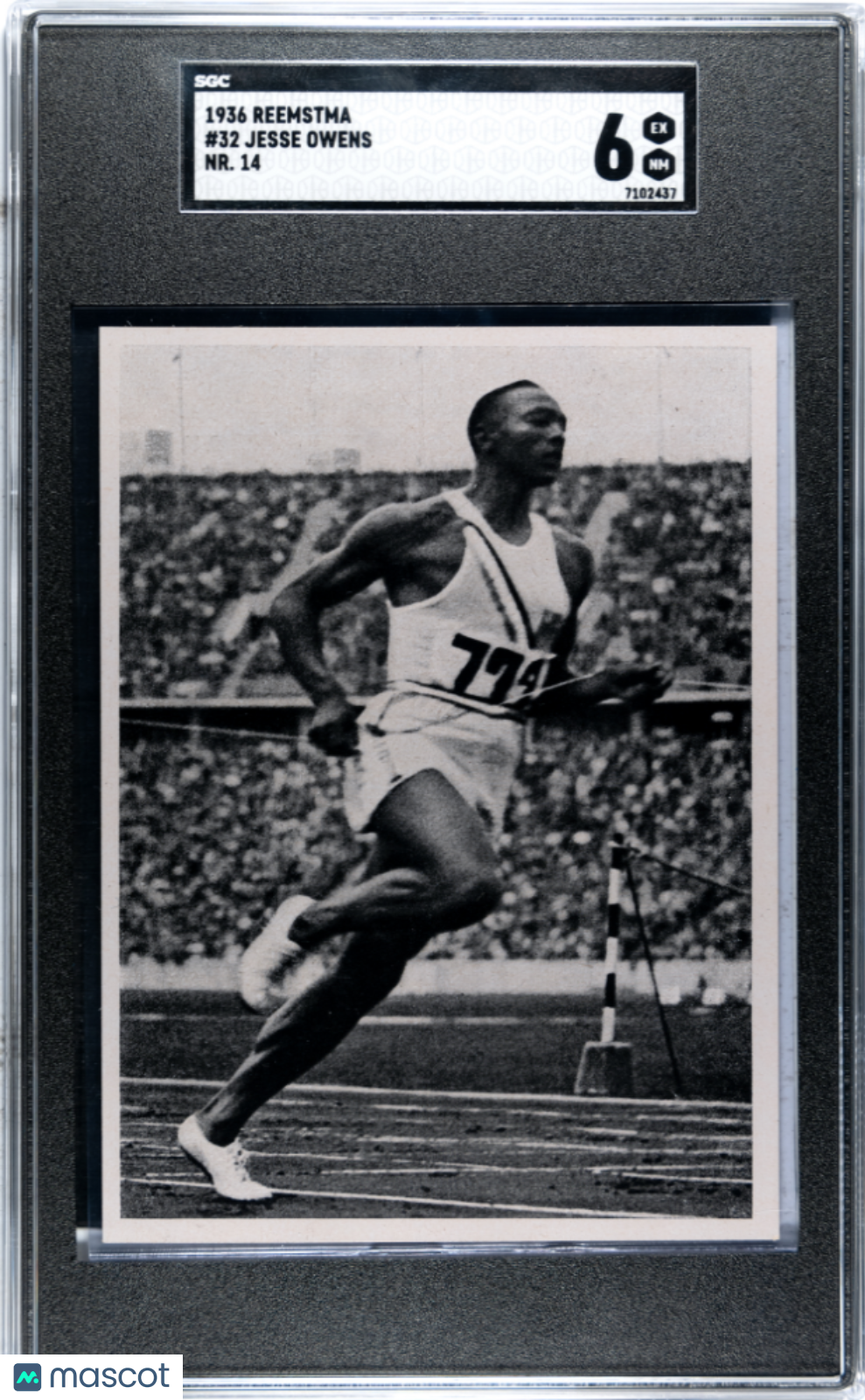 1936 Reemtsma Jesse Owens #32 NR. 14 SGC 6