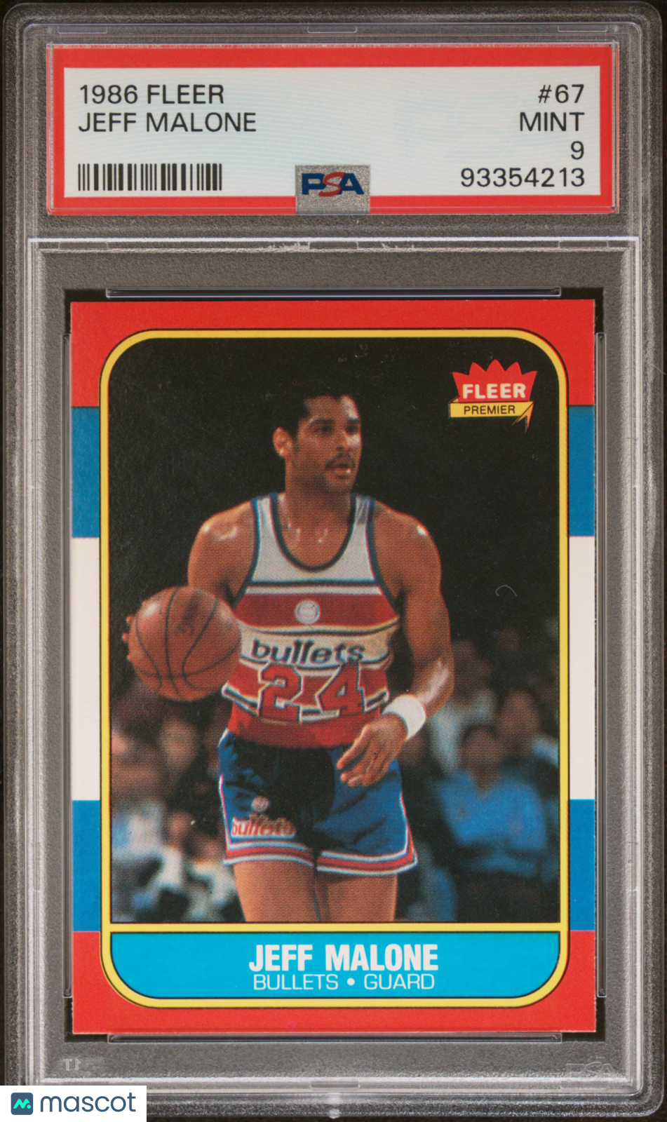 1986 Fleer Jeff Malone #67 PSA 9