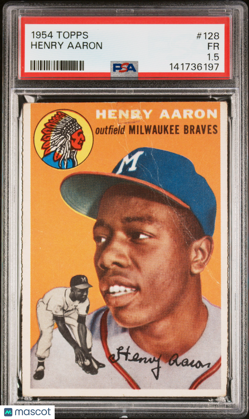 1954 Topps Henry Aaron #128 PSA 1.5
