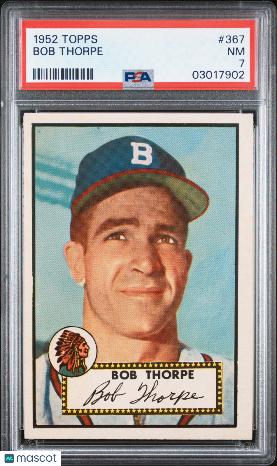 1952 Topps Bob Thorpe #367 PSA 7