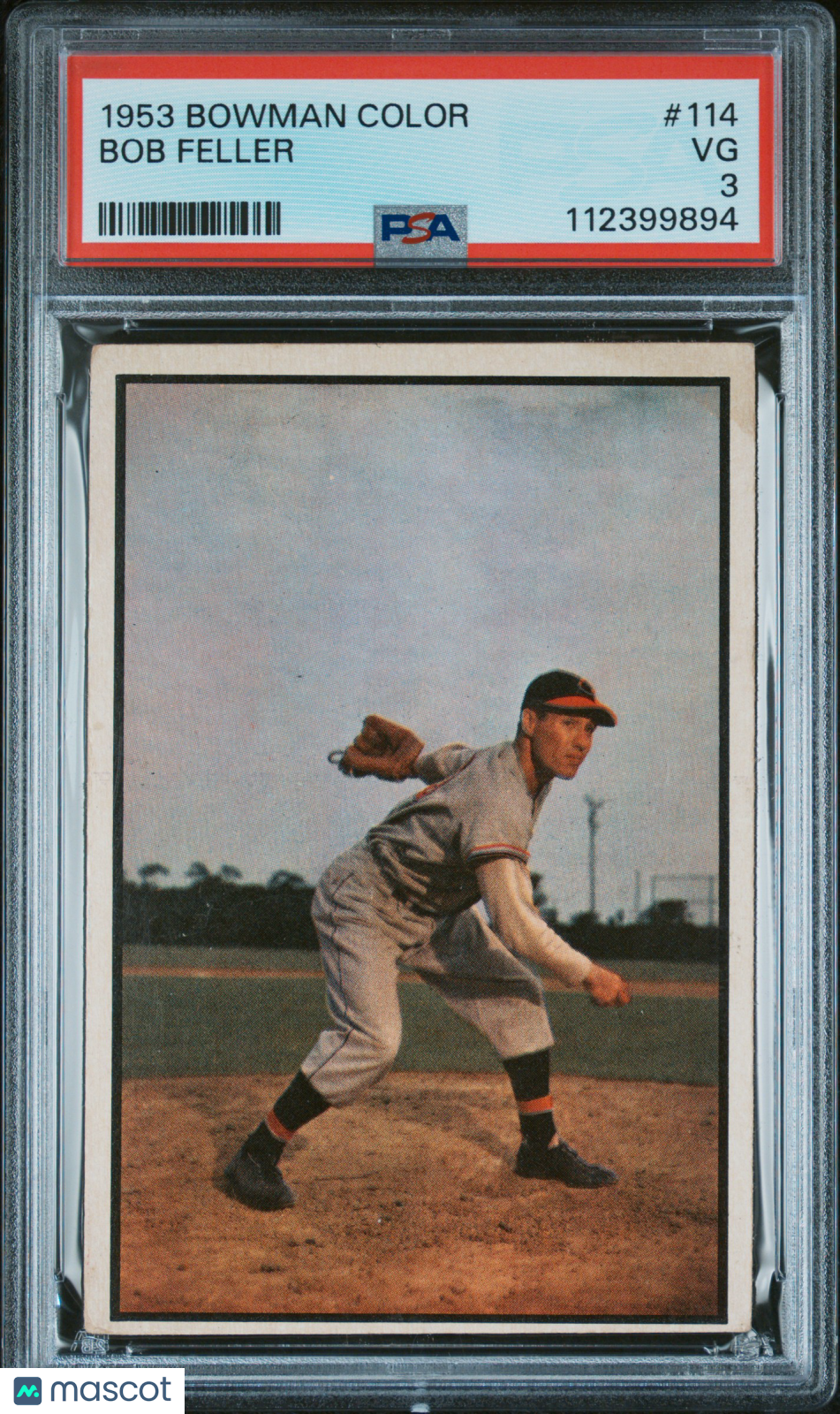 1953 Bowman Color Bob Feller #114 PSA 3