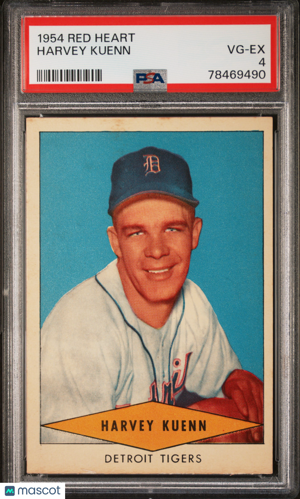 1954 Red Heart Harvey Kuenn PSA 4