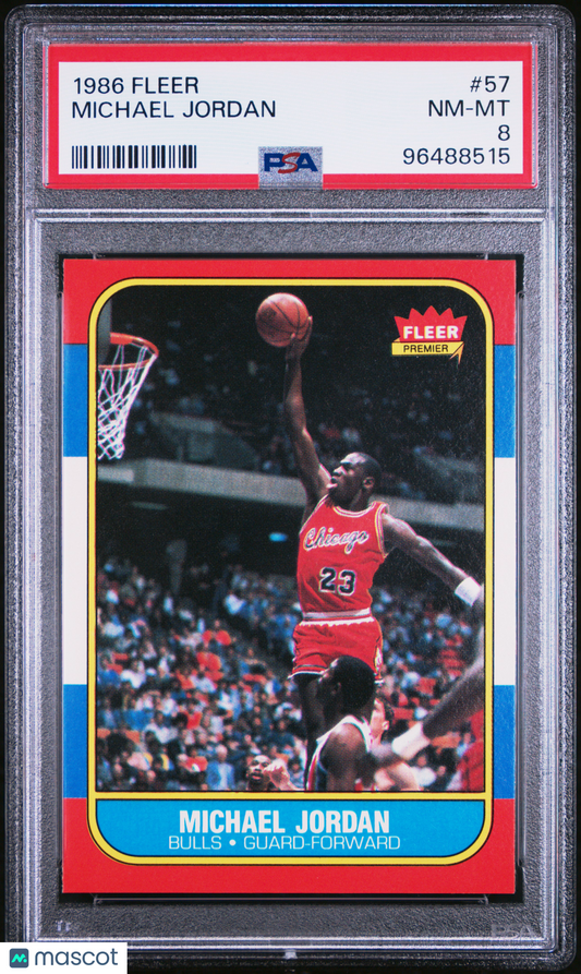 1986 Fleer Michael Jordan #57 PSA 8