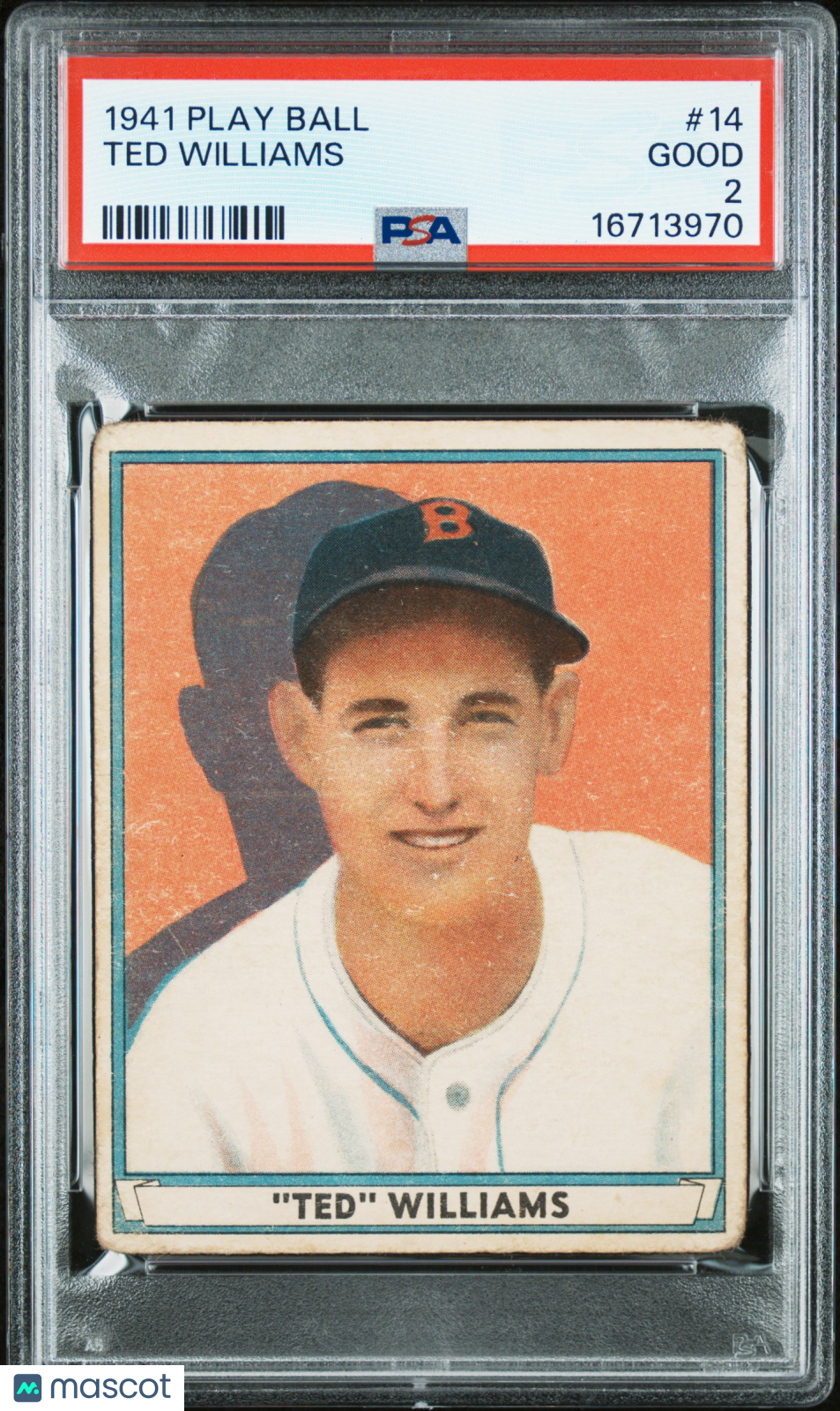 1941 Play Ball Ted Williams #14 PSA 2