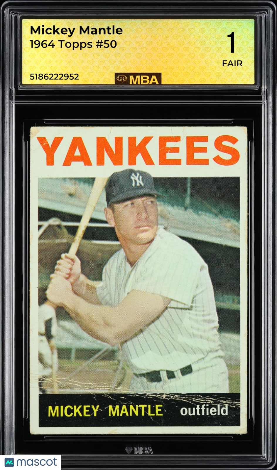 1964 Topps Mickey Mantle #50 MBA 1
