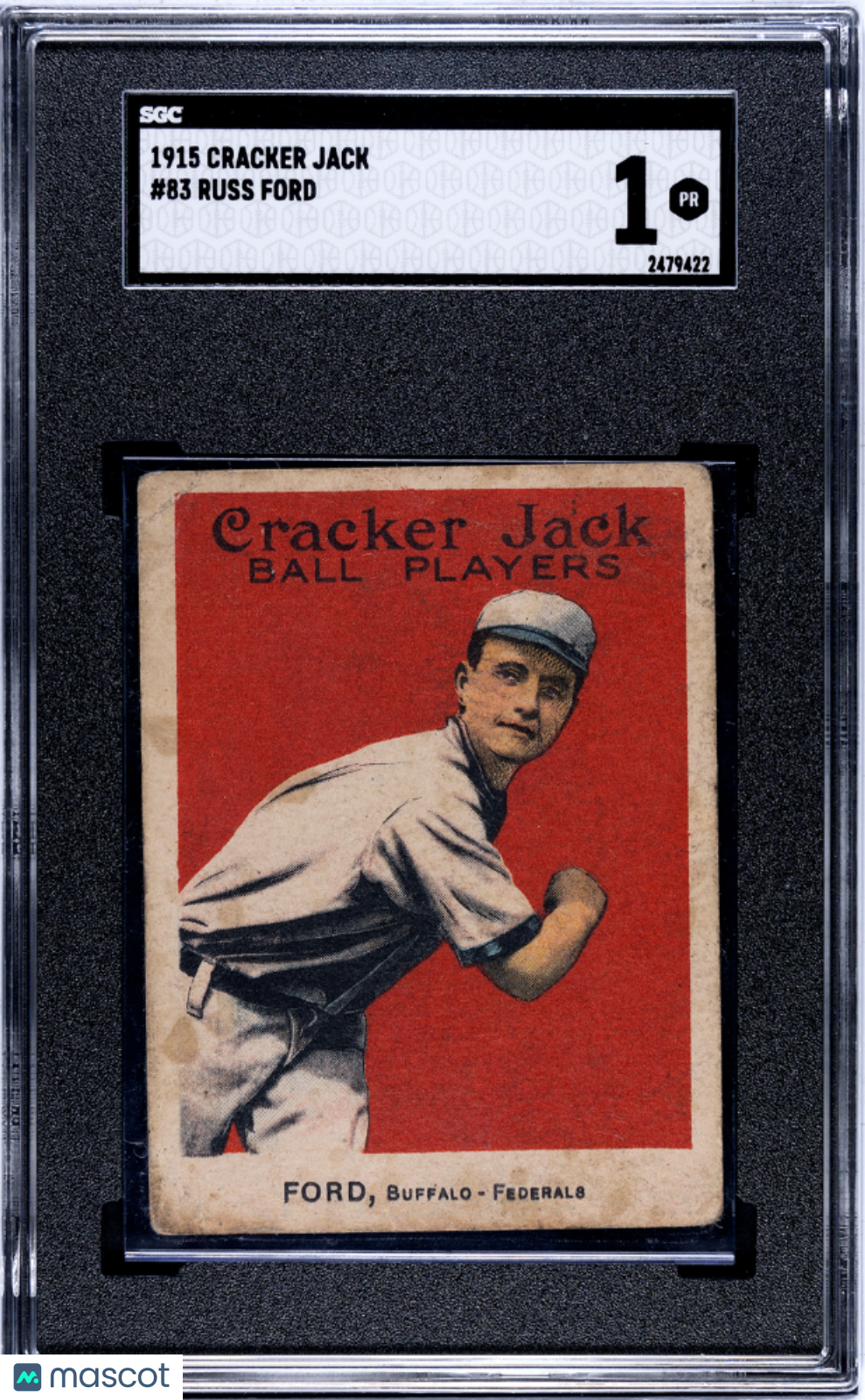 1915 Cracker Jack Russ Ford #83 SGC 1