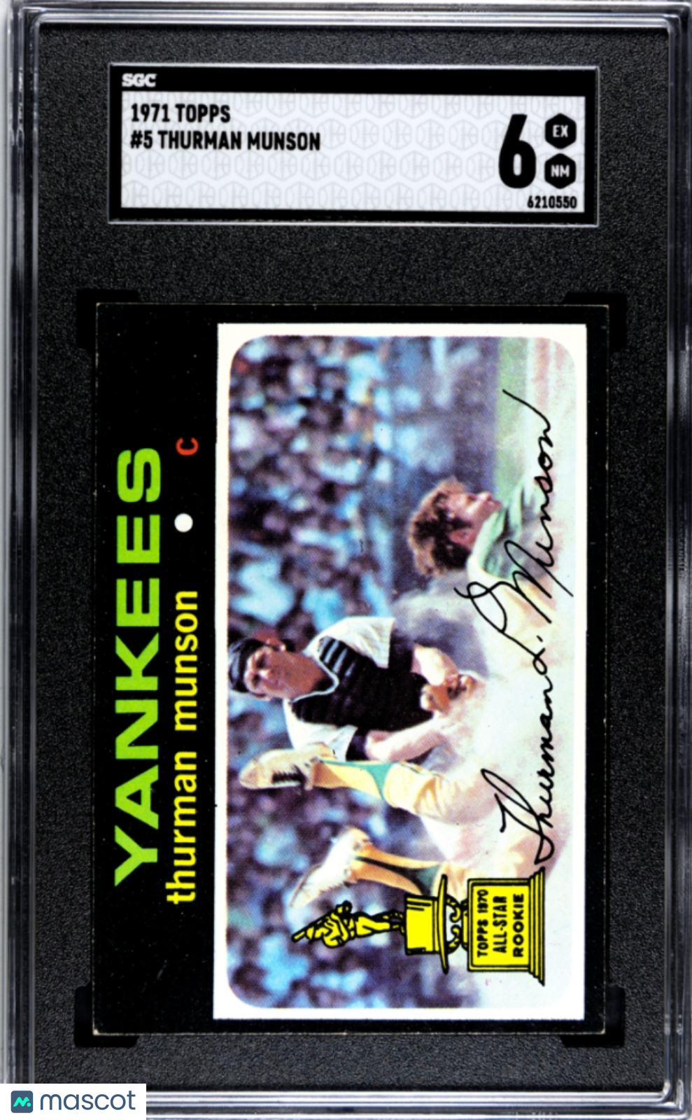 1971 Topps Thurman Munson #5 SGC 6