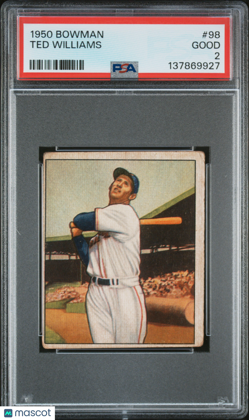 1950 Bowman Ted Williams #98 PSA 2