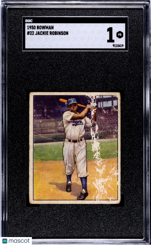 1950 Bowman Jackie Robinson #22 SGC 1