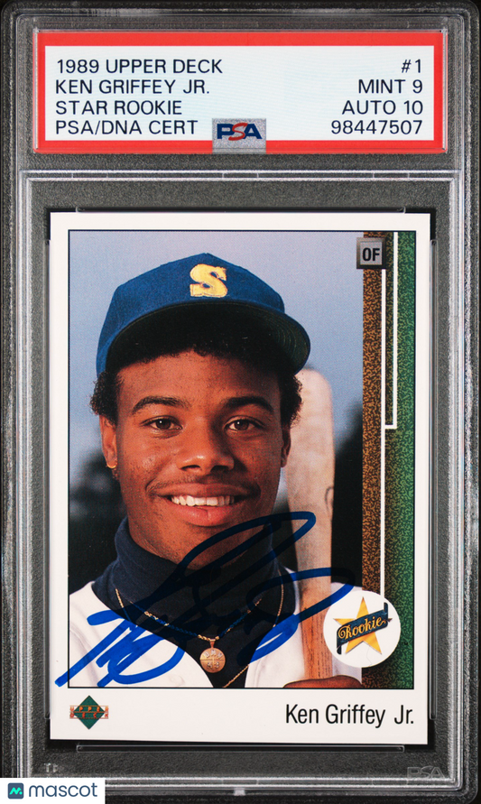 1989 Upper Deck Ken Griffey JR. #1 Star Rookie PSA 9 Auto 10