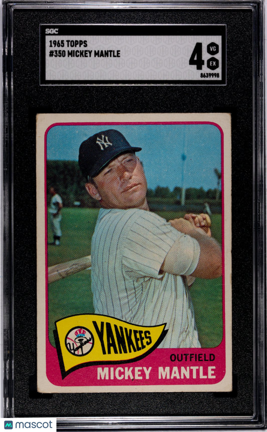 1965 Topps Mickey Mantle #350 SGC 4