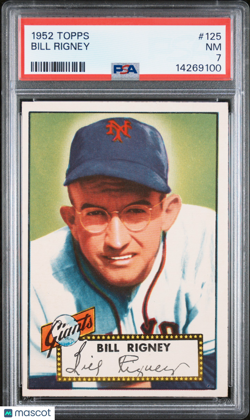 1952 Topps Bill Rigney #125 PSA 7
