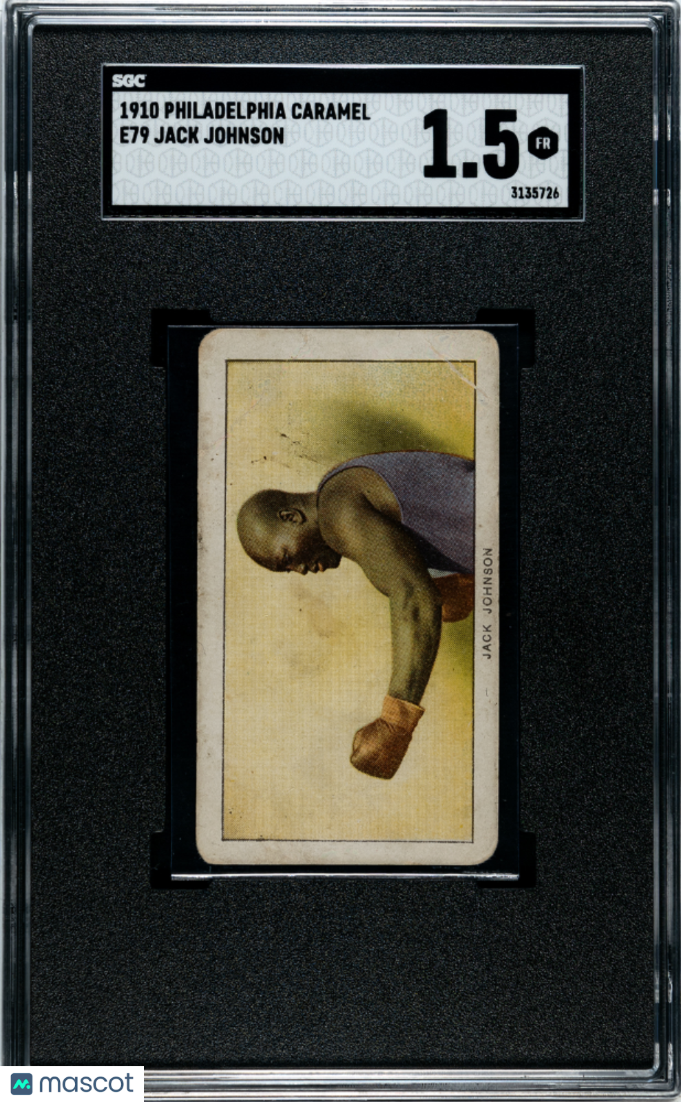 1910 Philadelphia Caramel Jack Johnson #E79 SGC 1.5