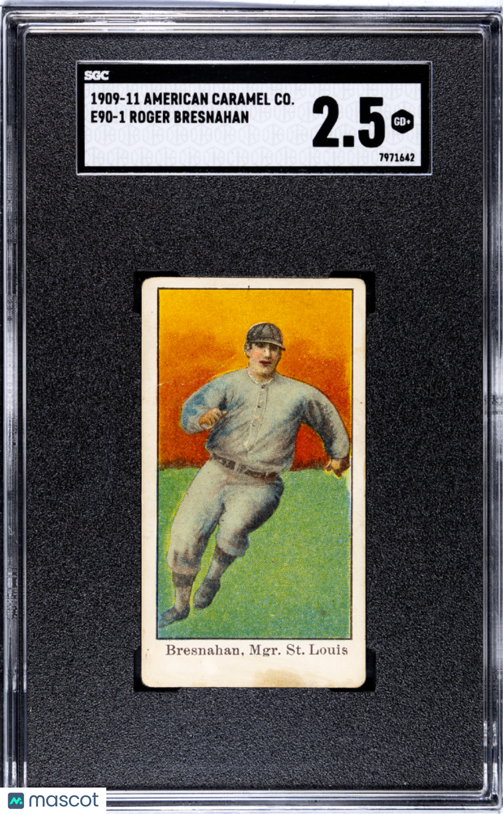 1909 American Caramel Co. (E90-1) Roger Bresnahan SGC 2.5