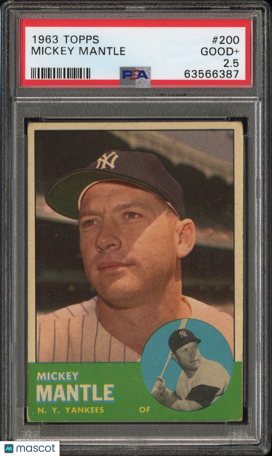 1963 Topps Mickey Mantle #200 PSA 2.5
