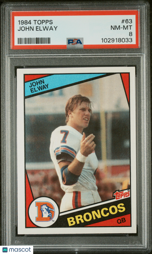 1984 Topps John Elway #63 PSA 8