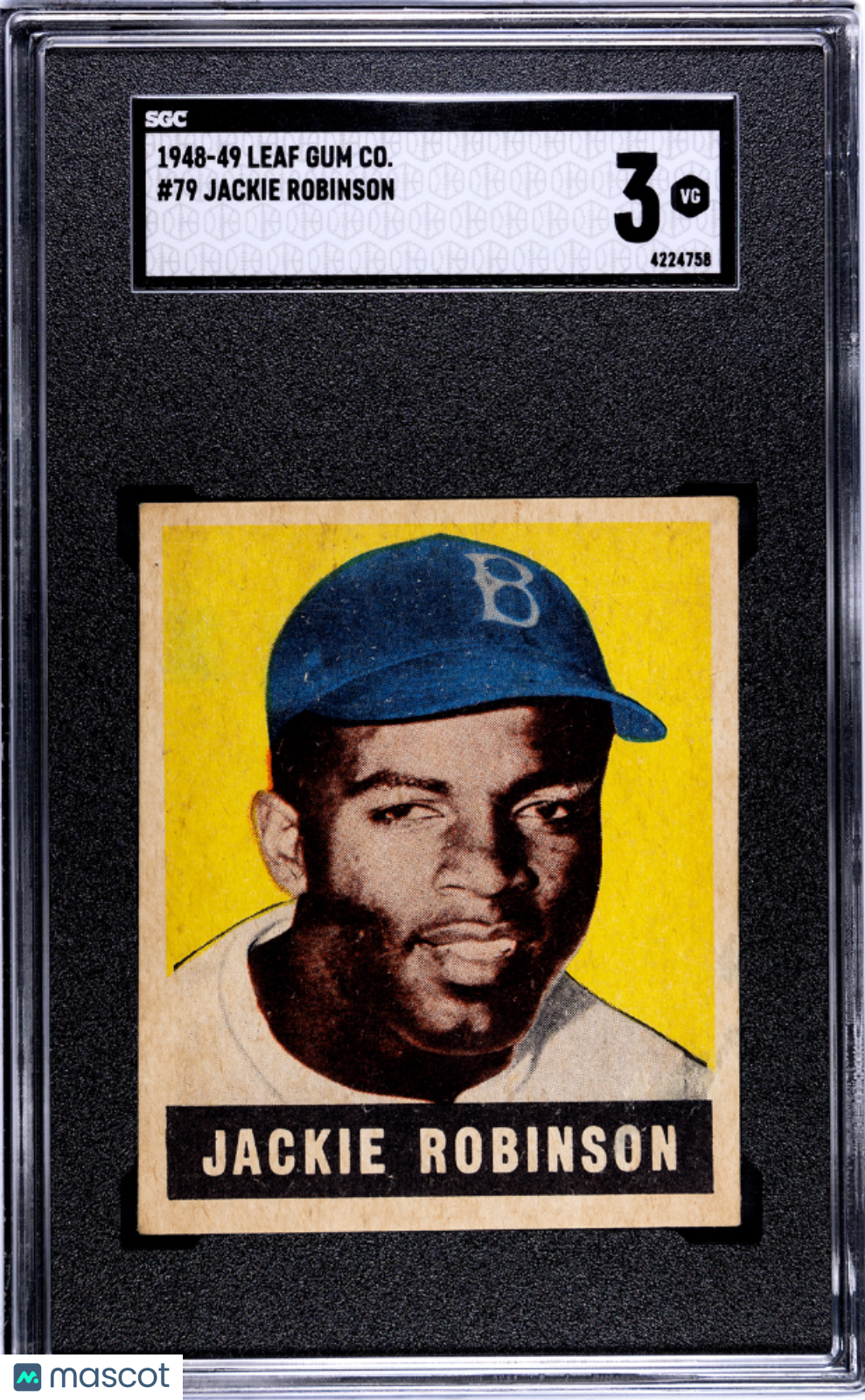 1948 Leaf Gum Co. Jackie Robinson #79 SGC 3