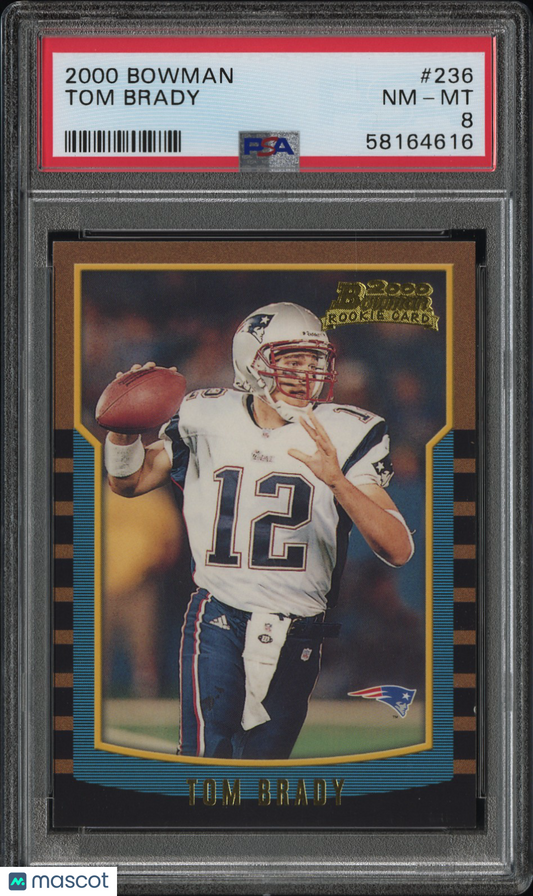 2000 Bowman Tom Brady #236 PSA 8