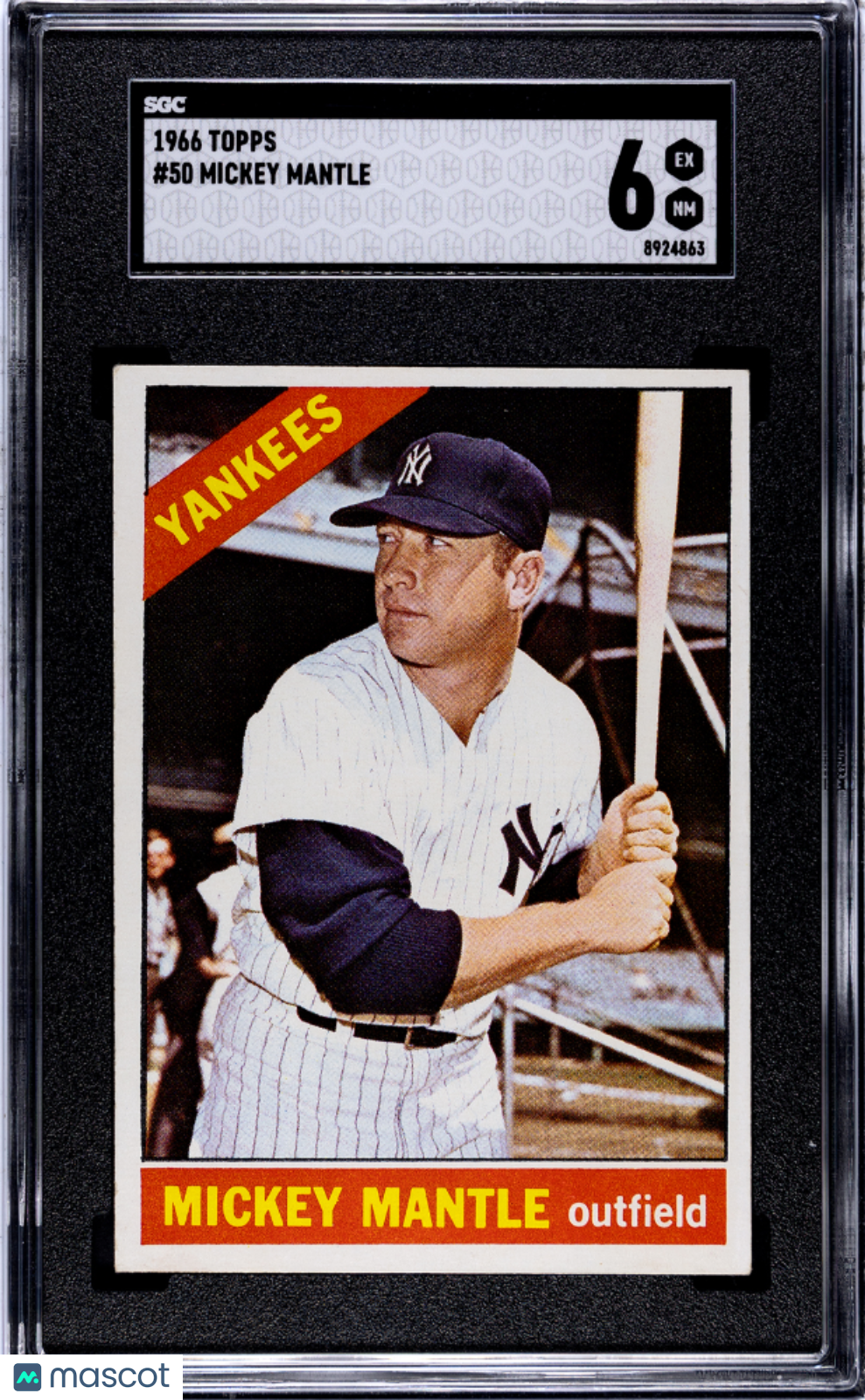 1966 Topps Mickey Mantle #50 SGC 6