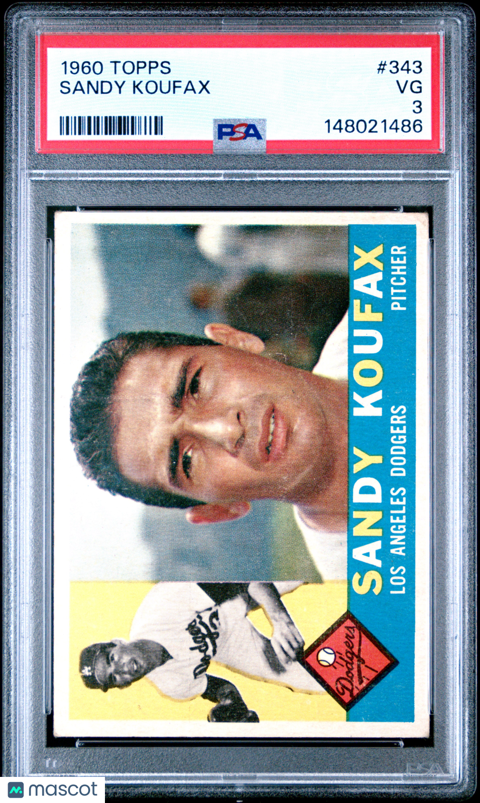 1960 Topps Sandy Koufax #343 PSA 3