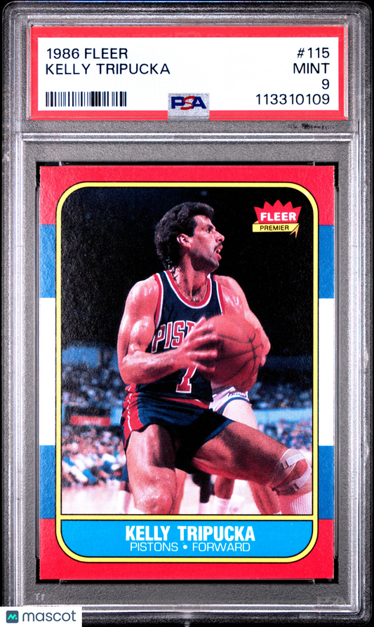 1986 Fleer Kelly Tripucka #115 PSA 9