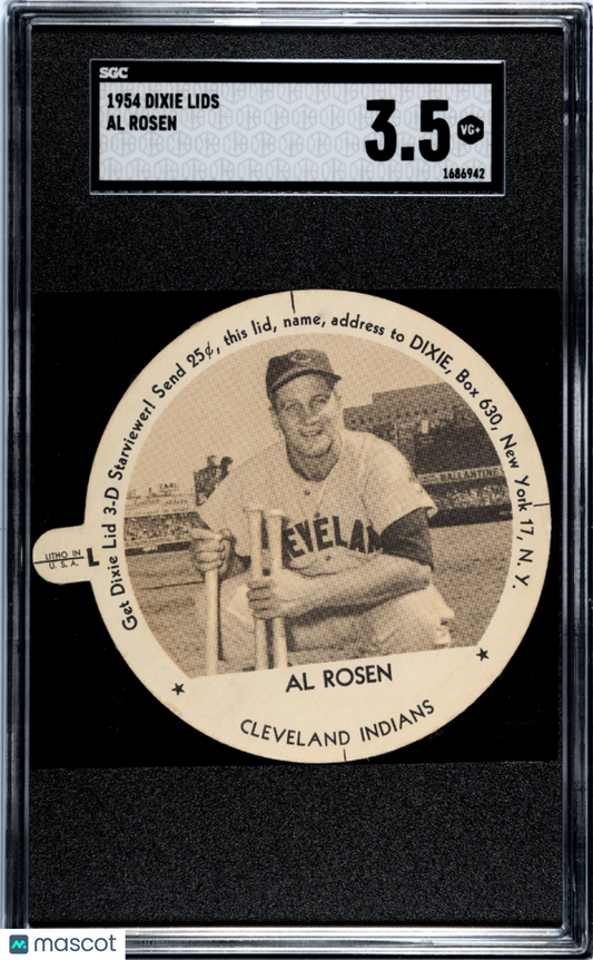 1954 Dixie Lids Al Rosen SGC 3.5