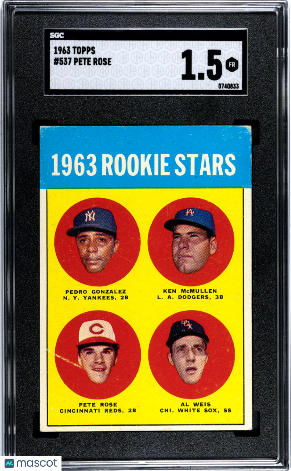 1963 Topps Pete Rose #537 SGC 1.5